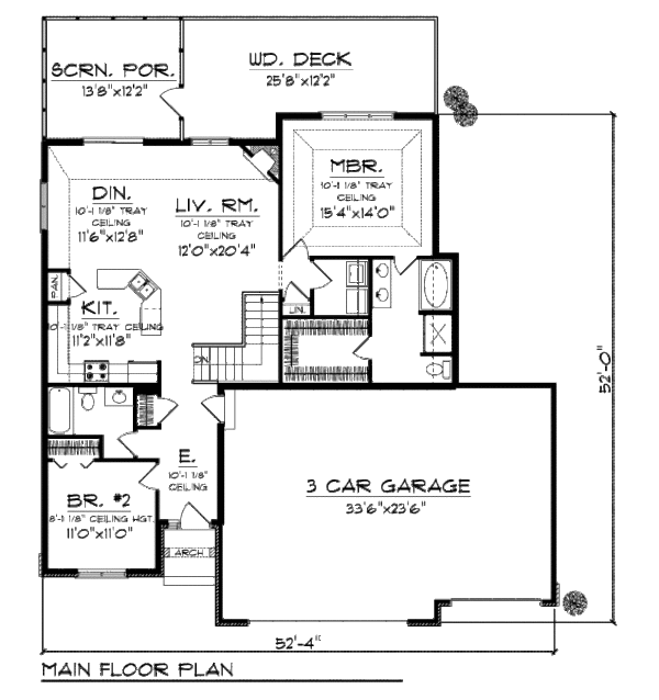 Home Plan - European Floor Plan - Main Floor Plan #70-988