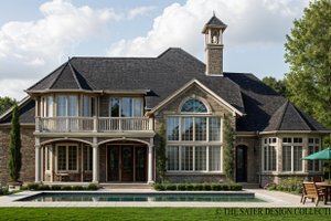 Exterior - Rear Elevation for Colonial House Plan #930-292 - 3 bed, 3.5 bath