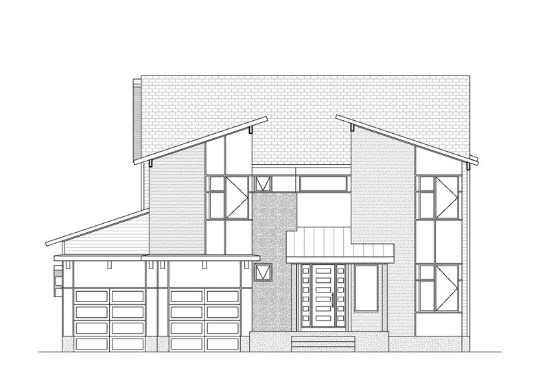 Dream House Plan - Exterior - Front Elevation 3 for Contemporary House Plan #1080-20 - 5 bed, 4.5 bath