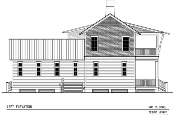Exterior - Other Elevation for Beach House Plan #443-1 - 3 bed, 4 bath