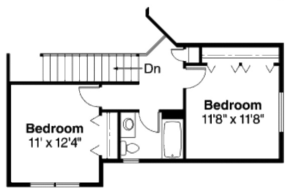 Architectural House Design - Farmhouse Floor Plan - Upper Floor Plan #124-447