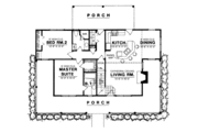 Country Style House Plan - 3 Beds 2 Baths 1250 Sq/Ft Plan #40-103 