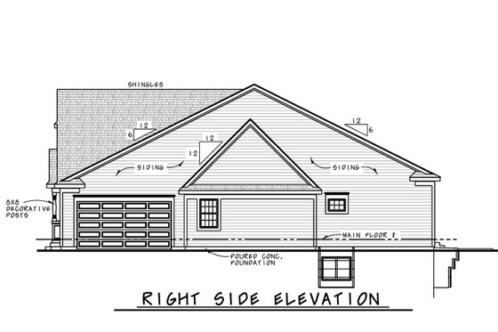 Exterior - Front Elevation 3 for Craftsman House Plan #20-2459 - 2 bed, 2 bath