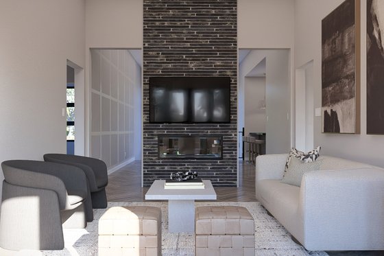 Interior - Family Room 1 for Modern House Plan #455-733 - 3 bed, 2.5 bath