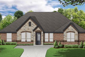 Home Plan - Exterior - Front Elevation for European House Plan #84-595 - 4 bed, 3 bath