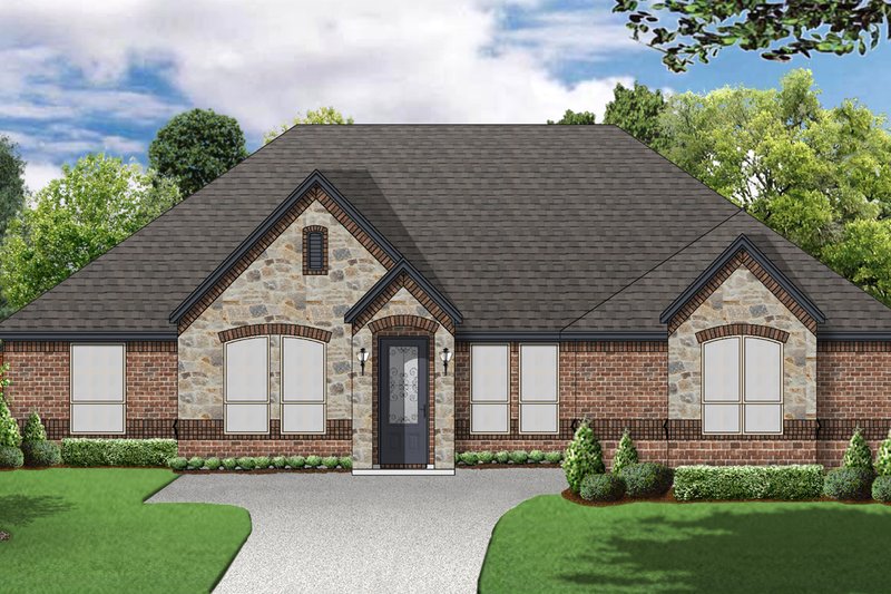 Home Plan - European Exterior - Front Elevation Plan #84-595