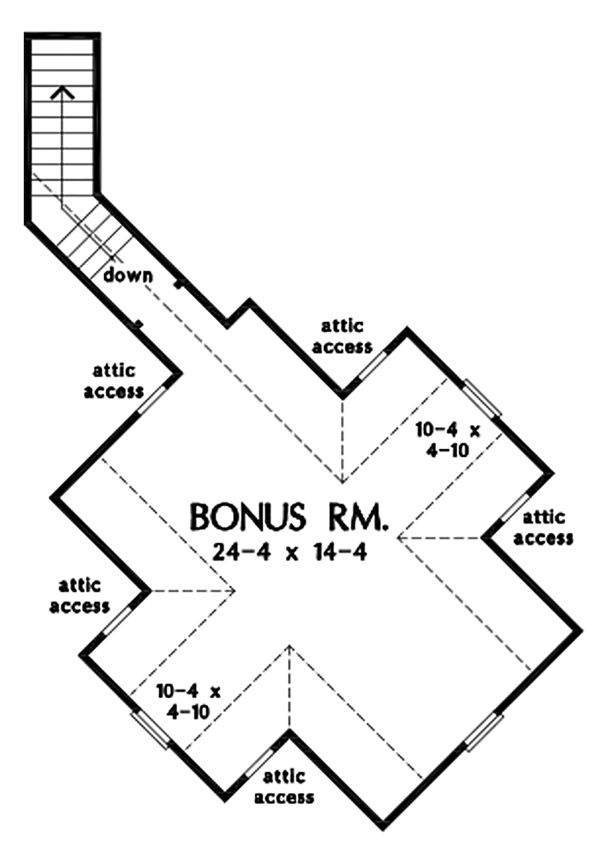 Home Plan - Ranch Floor Plan - Upper Floor Plan #929-1096