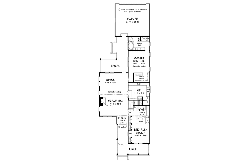 Home Plan - Floor Plan - Main Floor for Country House Plan #929-719 - 4 bed, 3 bath
