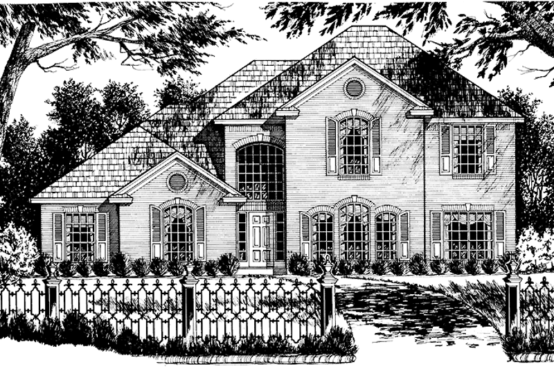 Dream House Plan - Traditional Exterior - Front Elevation Plan #40-464