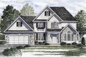 Home Plan - Country Exterior - Front Elevation Plan #316-193
