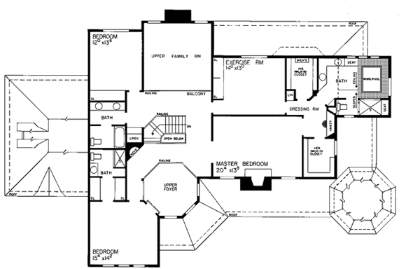 House Blueprint - Victorian Floor Plan - Upper Floor Plan #72-833