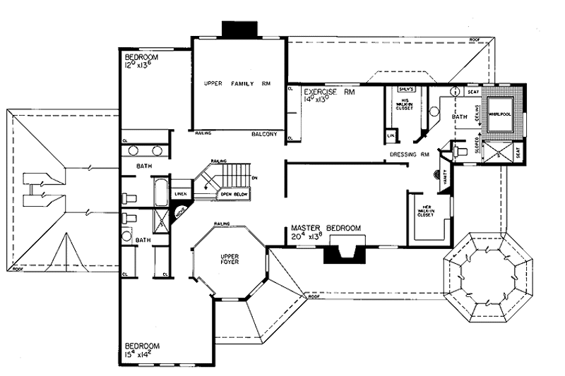 Architectural House Design - Floor Plan - Upper Floor for Victorian House Plan #72-833 - 3 bed, 4 bath