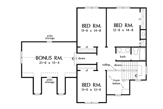 Floor Plan - Upper Floor for Country House Plan #929-596 - 4 bed, 2.5 bath