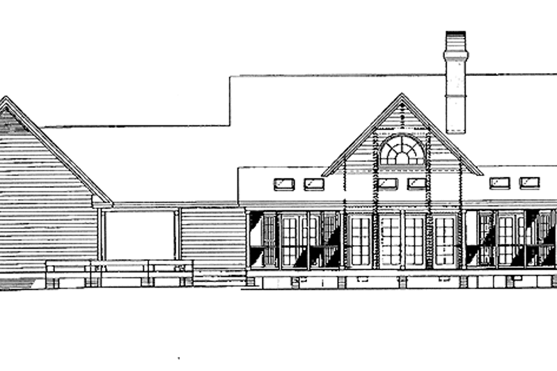 House Design - Exterior - Rear Elevation for Country House Plan #929-156 - 4 bed, 3.5 bath