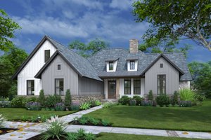 Exterior - Front Elevation for Cottage House Plan #120-280 - 4 bed, 2.5 bath