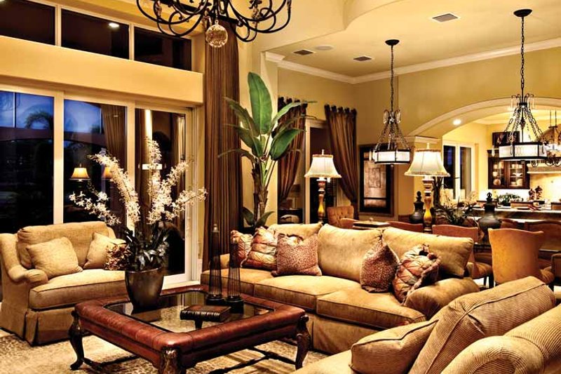 House Design - Interior - Family Room 2 for Mediterranean House Plan #930-440 - 5 bed, 5.5 bath