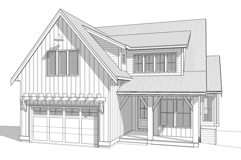 Home Plan - Exterior - Front Elevation 4 for Farmhouse House Plan #1114-81 - 4 bed, 3.5 bath