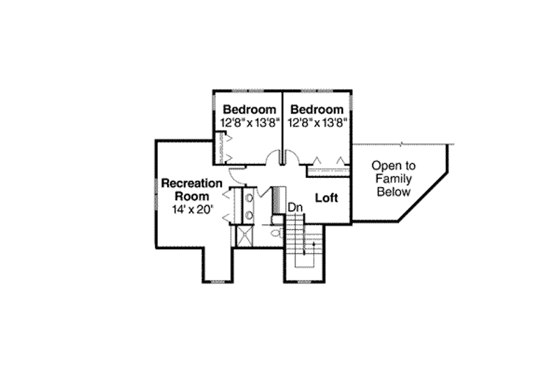 Home Plan - Floor Plan - Upper Floor for European House Plan #124-462 - 5 bed, 4.5 bath