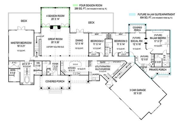 Home Plan - Craftsman Floor Plan - Main Floor Plan #119-424