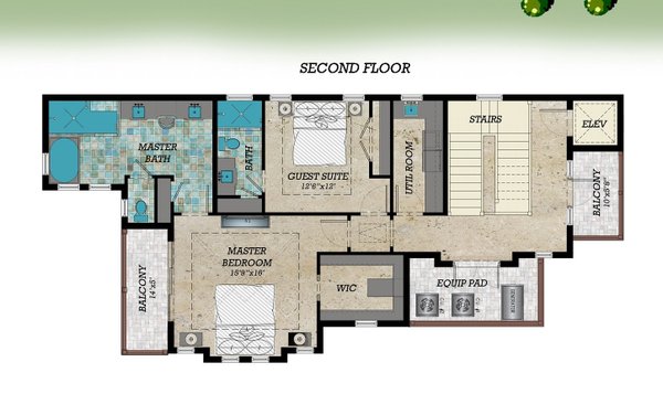 Bungalow Floor Plan - Upper Floor Plan #548-42