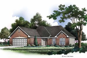 House Plan Design - Exterior - Front Elevation for Ranch House Plan #952-170 - 3 bed, 2 bath