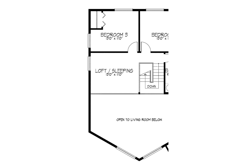 Dream House Plan - Floor Plan - Upper Floor for Contemporary House Plan #320-516 - 3 bed, 2.5 bath