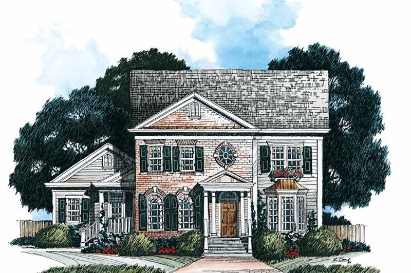 Dream House Plan - Classical Exterior - Front Elevation Plan #429-167
