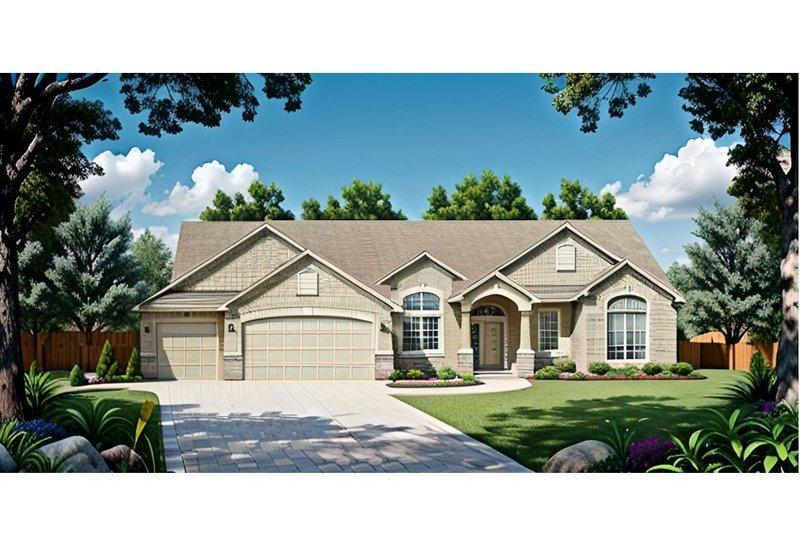 Traditional Style House Plan - 3 Beds 2 Baths 1587 Sq/Ft Plan #58-213