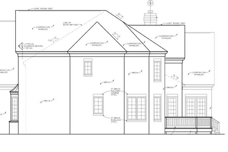 Architectural House Design - Exterior - Other Elevation for Country House Plan #453-276 - 4 bed, 3.5 bath