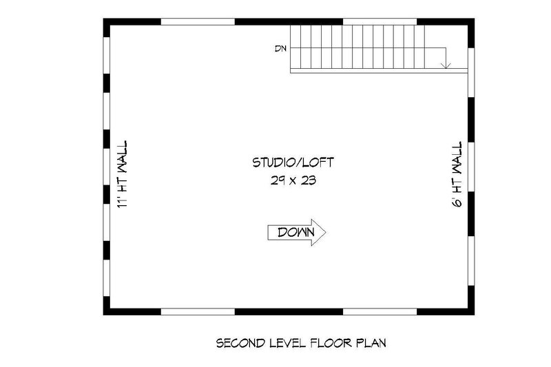 House Blueprint - Floor Plan - Upper Floor for Contemporary House Plan #932-193, 0 bath