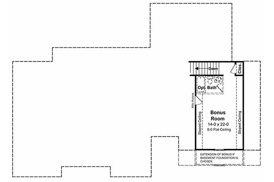Floor Plan - Other Floor for Southern House Plan #21-102 - 3 bed, 2.5 bath