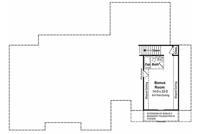 House Blueprint - Floor Plan - Other Floor for Southern House Plan #21-102 - 3 bed, 2.5 bath