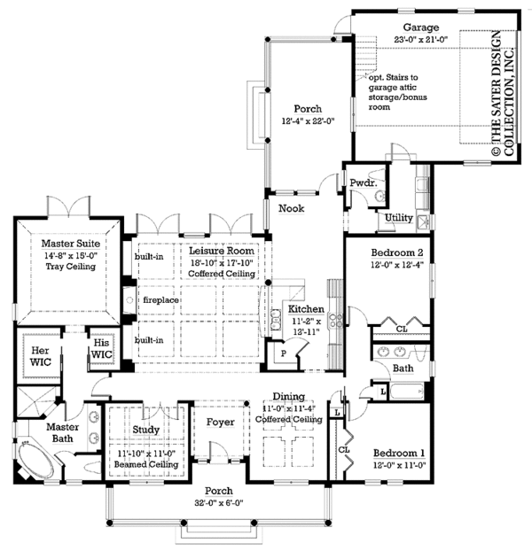 Home Plan - Country Floor Plan - Main Floor Plan #930-216