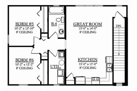 Floor Plan - Upper Floor for Mediterranean House Plan #1058-81 - 6 bed, 4 bath
