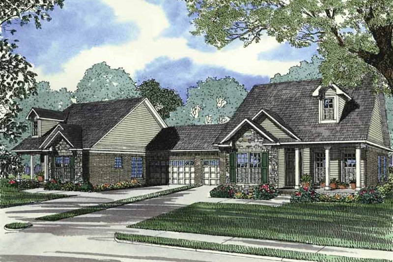 Architectural House Design - Country Exterior - Front Elevation Plan #17-2782