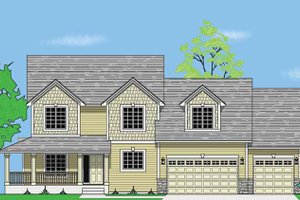 House Blueprint - Craftsman Exterior - Front Elevation Plan #981-10