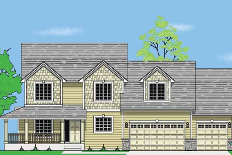 Dream House Plan - Craftsman Exterior - Front Elevation Plan #981-10
