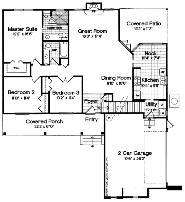 House Plan Design - Country Floor Plan - Main Floor Plan #417-585