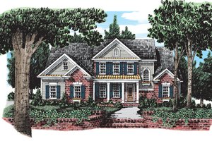 Colonial Exterior - Front Elevation Plan #927-561