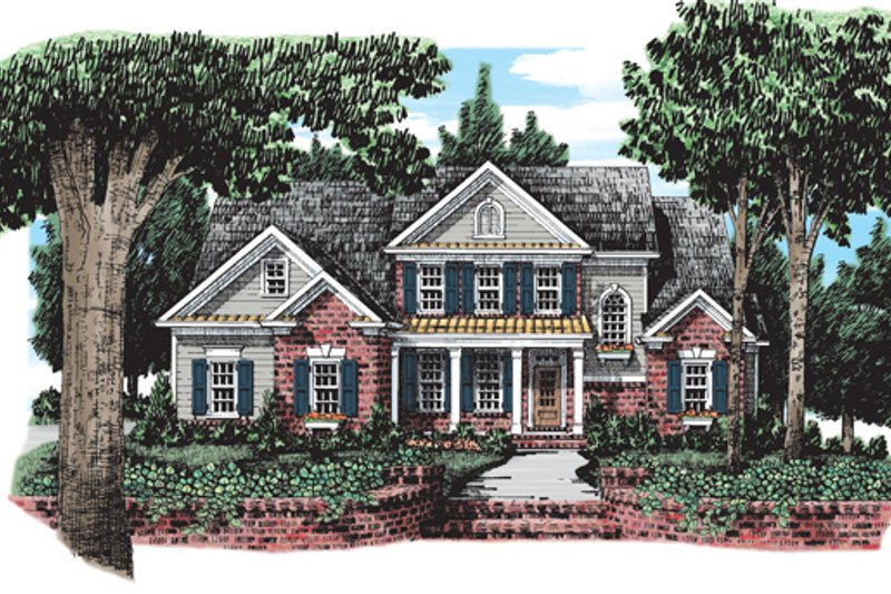 Architectural House Design - Colonial Exterior - Front Elevation Plan #927-561