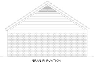 Exterior - Rear Elevation for Traditional House Plan #932-726, 0 bath