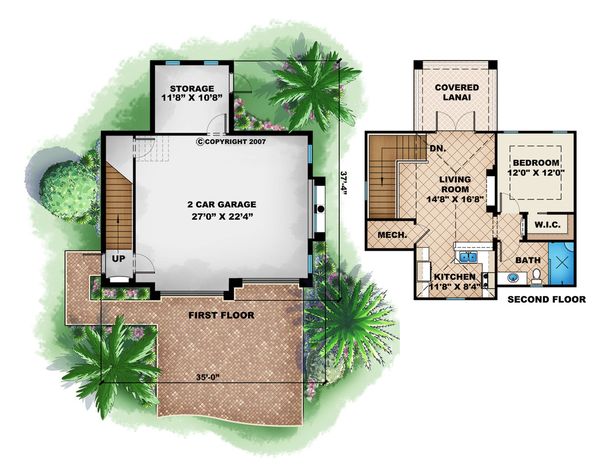 House Plan Design - Mediterranean Floor Plan - Main Floor Plan #27-535