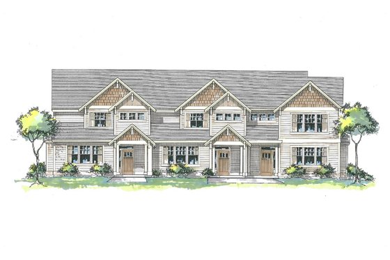 Exterior - Front Elevation for Craftsman House Plan #53-534 - 3 bed, 2 bath