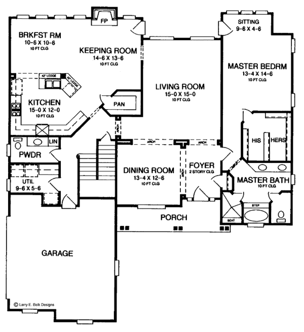 House Plan Design - Traditional Floor Plan - Main Floor Plan #952-85