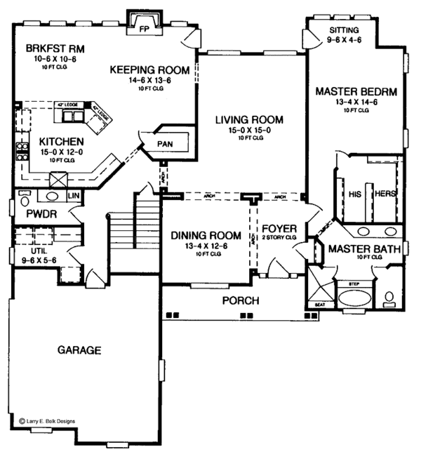 Dream House Plan - Traditional Floor Plan - Main Floor Plan #952-85