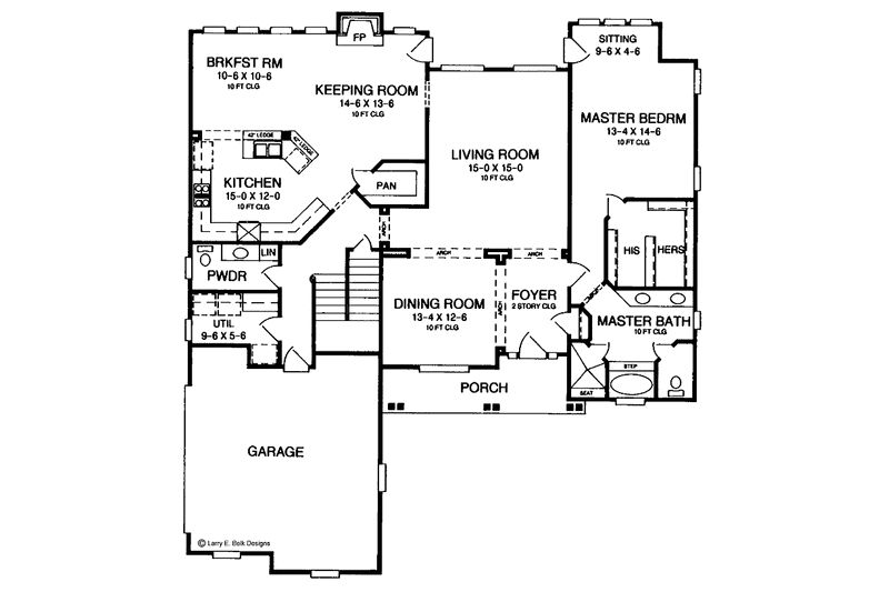 Dream House Plan - Floor Plan - Main Floor for Traditional House Plan #952-85 - 4 bed, 2.5 bath