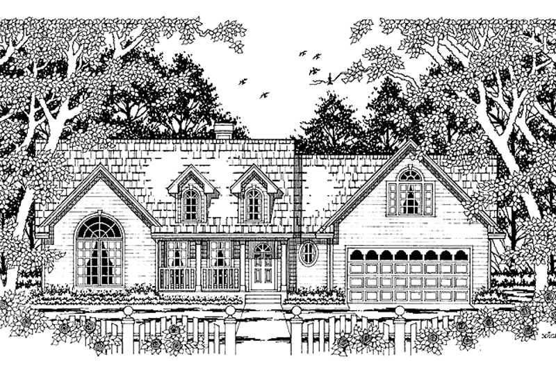 Home Plan - Country Exterior - Front Elevation Plan #42-460