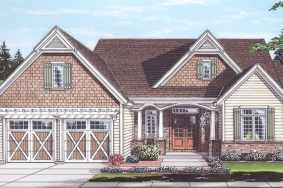 Exterior - Front Elevation 3 for Country House Plan #46-867 - 4 bed, 2.5 bath