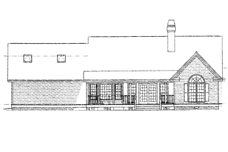 Dream House Plan - Exterior - Rear Elevation for Country House Plan #929-192 - 3 bed, 2 bath