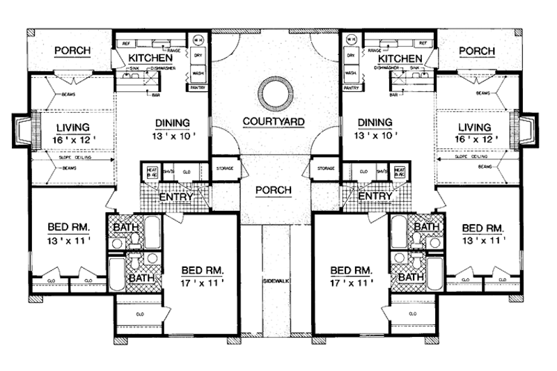 Dream House Plan - Floor Plan - Main Floor for Country House Plan #45-409 - 4 bed, 4 bath